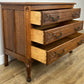 Chest of Drawers Vintage French Louis Oak 3 Drawers Carved Cabinet LOT 6253