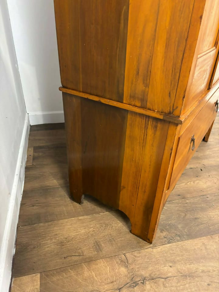 Edwardian Satin Walnut Single Wardrobe