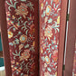 Vintage Fabric Covered Three Fold Dressing Screenf