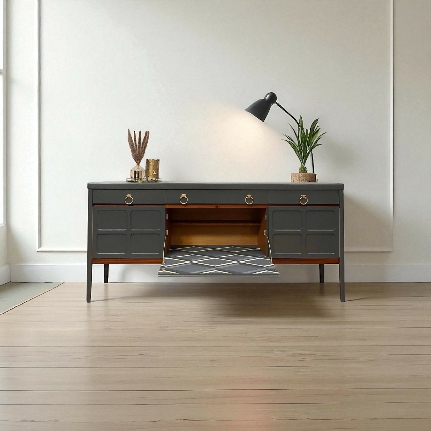 Mid Century Nathan Squares Sideboard Teak Retro 1960