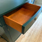 Newly refurbished bow fronted sideboard solid Wood Green antique vintage