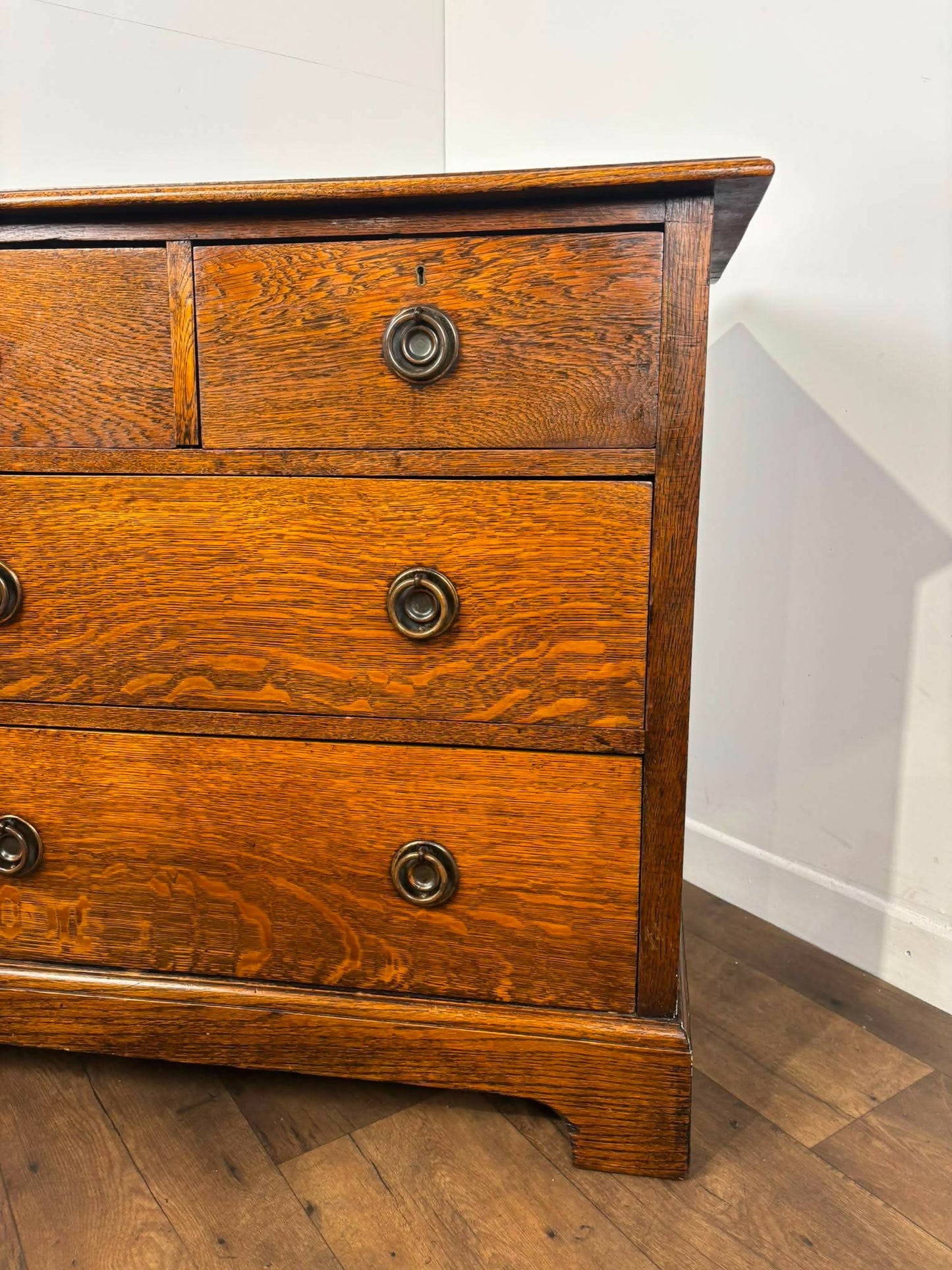 Vintage Oak Two Over Two Chest Of Drawers