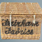 Large Antique Wicker Basket /log Basket