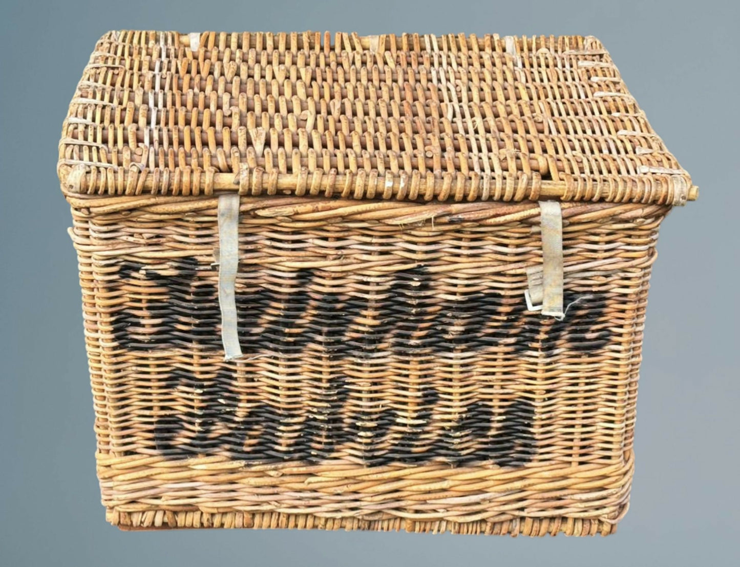 Large Antique Wicker Basket /log Basket
