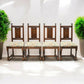 4 Old Charm Dining Chairs Warwick Range Tudor Brown Oak Frames FREE UK Delivery*