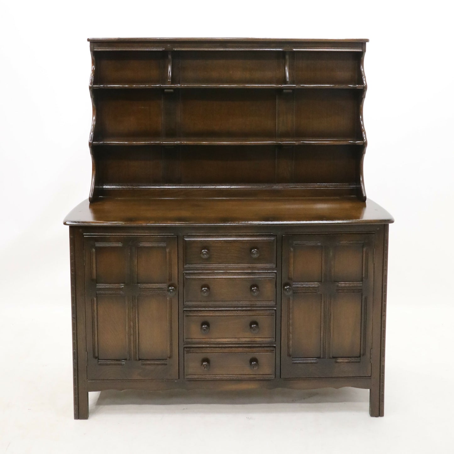 Ercol Old Colonial Welsh Dresser 4 Drawers 2 Cupboards Shelving FREE UK Delivery. SBR8731/1801D