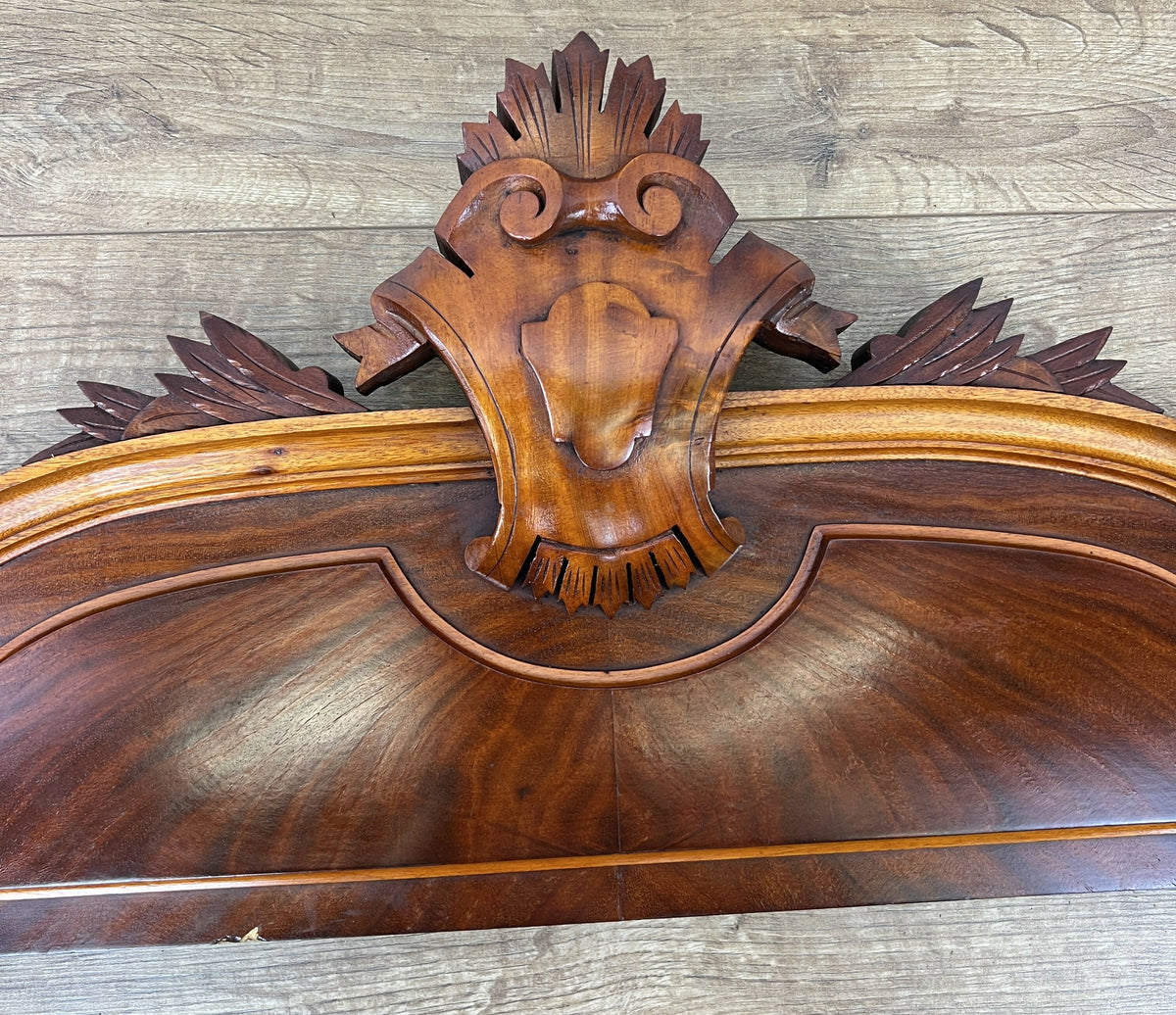 Pediment Antique French Style Walnut Carved Decorative Crest LOT 6528