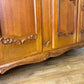 Wardrobe Vintage French Louis XVI Style Four Door Carved Armoire LOT 4861