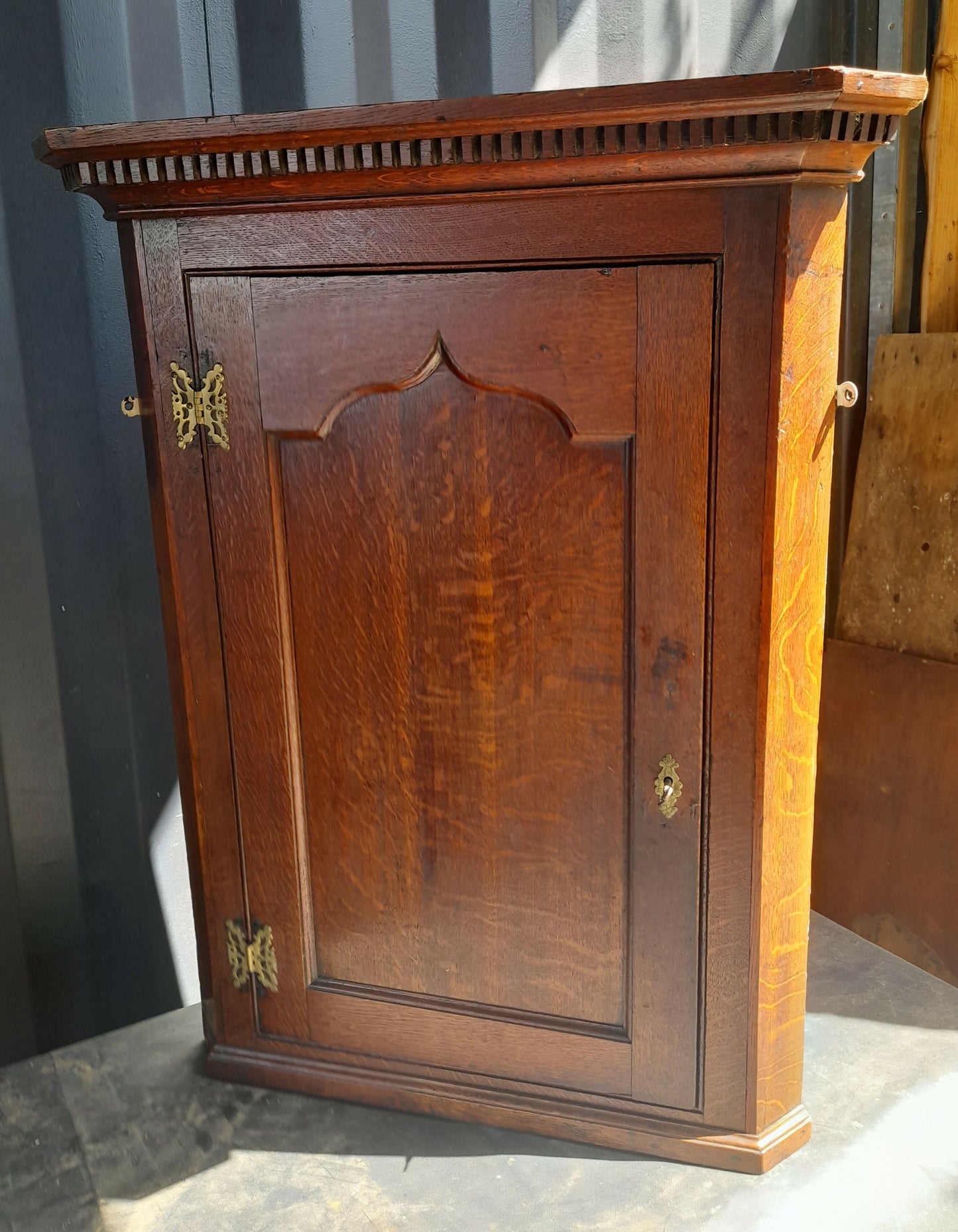 Georgian Oak Corner Cupboard