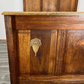 Bed Antique French Style Oak Double Bed Frame Carved Headboard LOT 2293