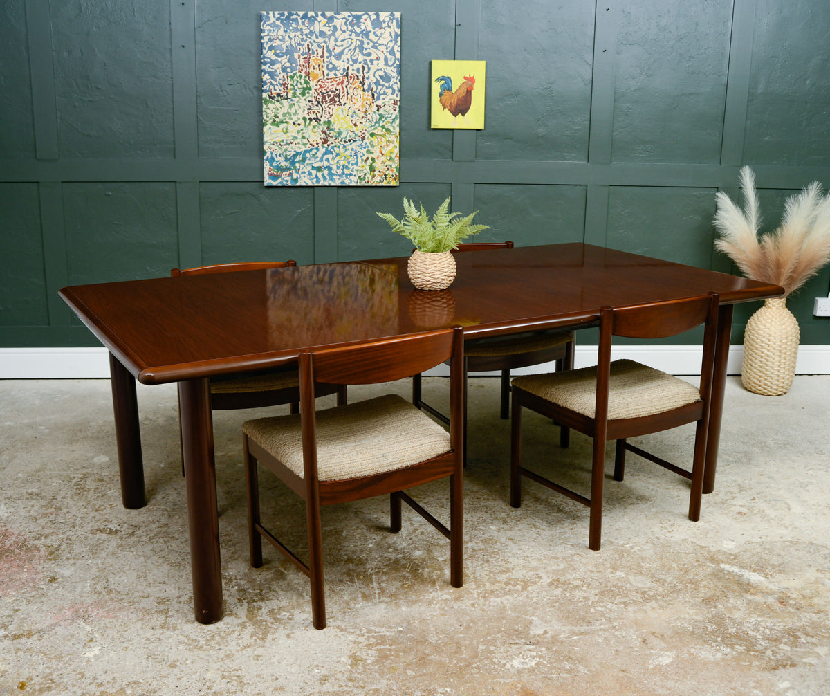 Mid Century Style Mahogany Dining Table or Boardroom Table - 7 FT - 8 Seater