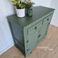 Green Sideboard with leaf embossed design (5)