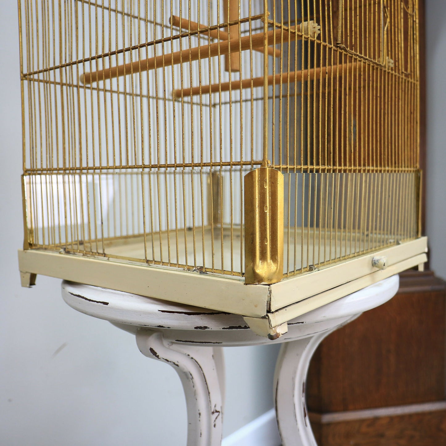 Vintage Bird Cage in Gold Colour Pagoda Style