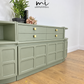 Refinished Nathan sideboard set in Pale Sage Green, modular, corner cabinet, tv stand, media unit, drinks, mid century modern, cupboard