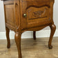 Pair of Bedside Tables Vintage French Louis Oak Nightstands Cabinets LOT 6211