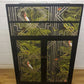 Vintage Black Painted Tallboy Cupboard: Mid-Century Modern Cabinet
