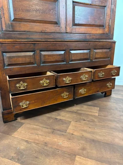 Early Georgian Oak Press Cupboard