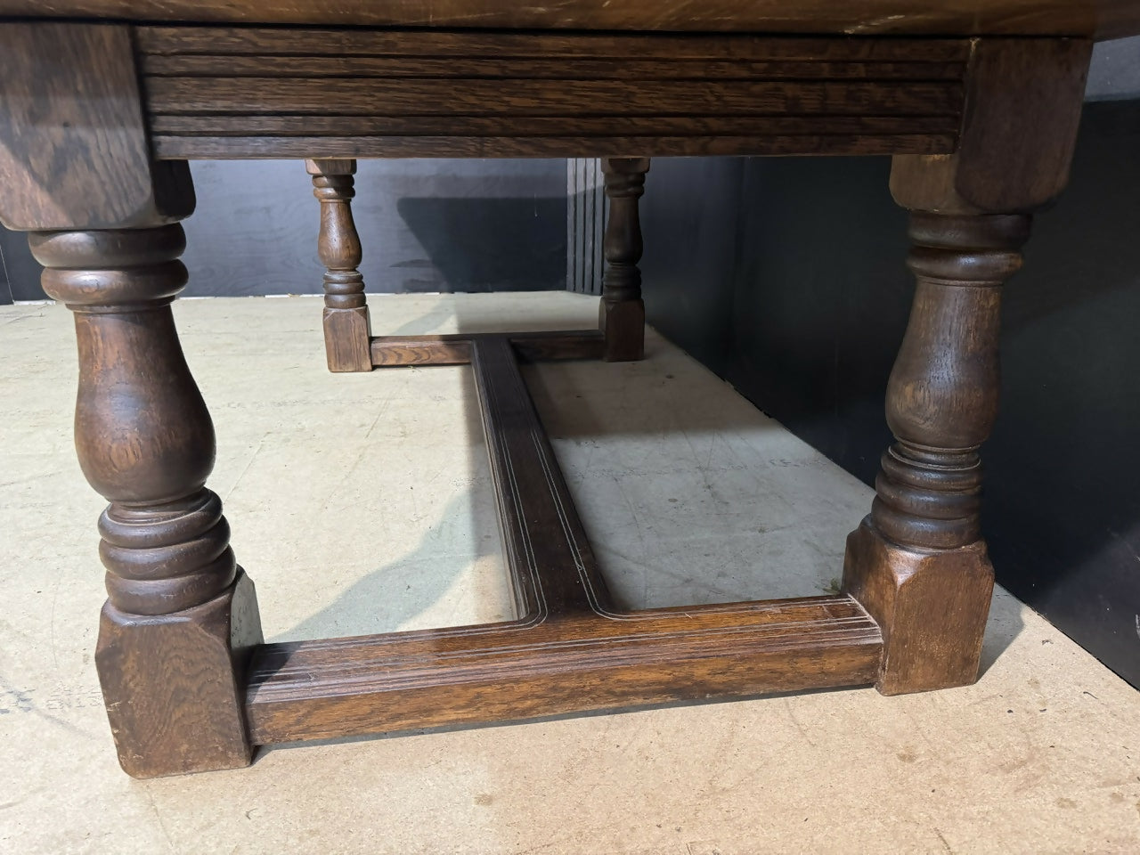 Very Deep & Long Oak Farmhouse Dining Table