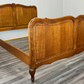 Bed Vintage French Louis XVI Double Bed Frame Oak Carved Headboard LOT 3659