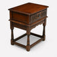 Old Charm Side Table Lamp Table Tudor Brown Finish With Drawer FREE UK* Delivery. SBR10880/0109E