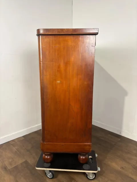 Victorian Mahogany Chest of Five Drawers on Bun Feet