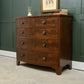 Georgian Mahogany Bow Fronted Chest of Drawers - 2 Over 3