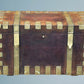 Large Antique Oak Brass Bound Silver or Plate Chest, Trunk
