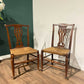 Near Pair of Antique Oak Chairs Having Rush Seats3