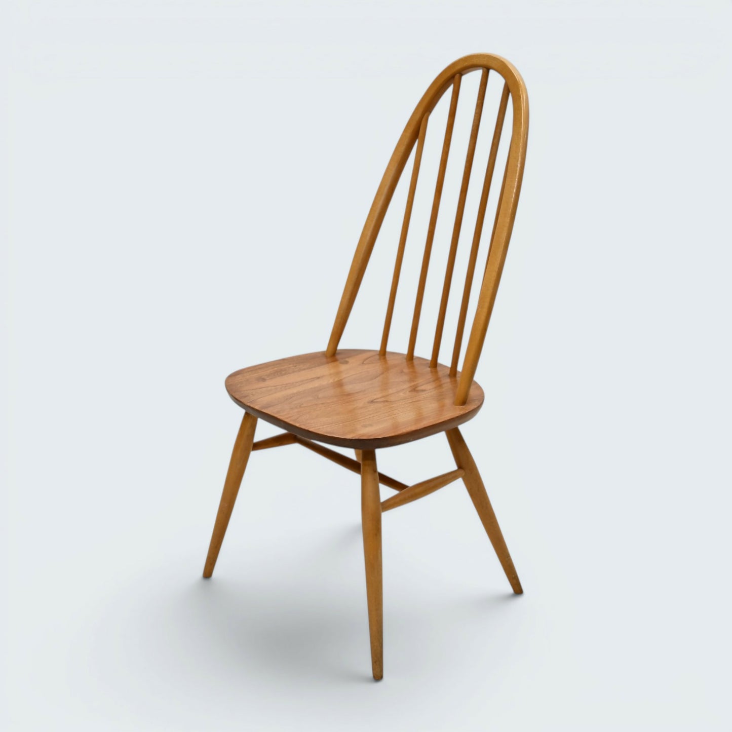 4 Ercol Dining Chairs Windsor Quaker Light Finish Vintage 1970s FREE UK Delivery