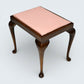 Vintage Dressing Table Stool Queen Anne Style Mahogany Pink FREE UK Delivery