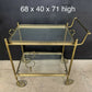French Brass Cocktail Trolley