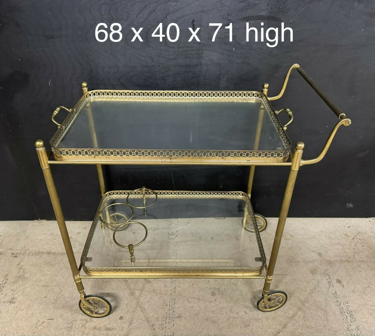 French Brass Cocktail Trolley