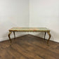 Vintage Marble Top and Brass Base Coffee Table