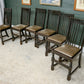6 x Ebonised Oak Dining Chairs with Drop in Seats