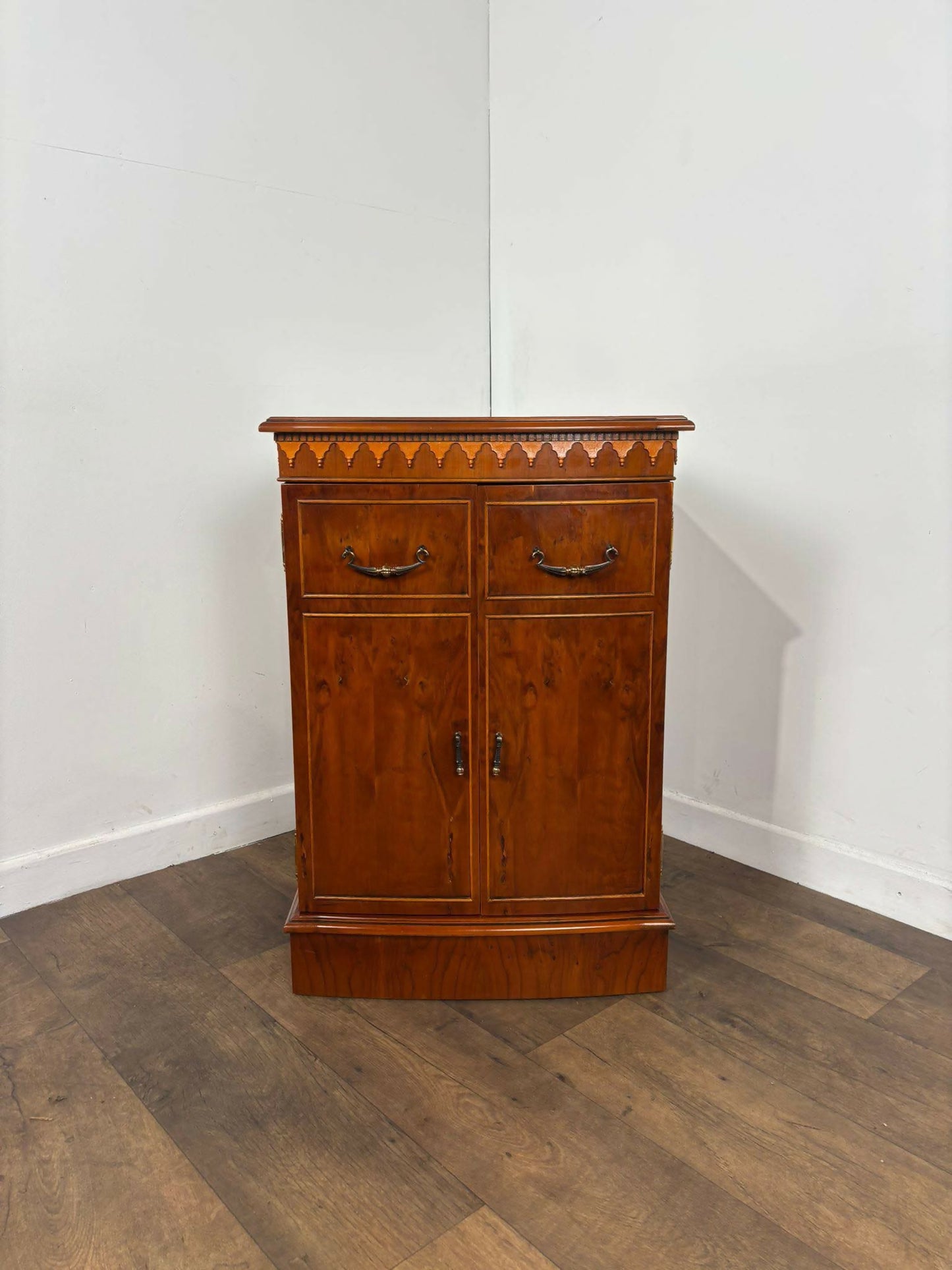 Reproduction Yew Cabinet - Badged 'Minster Furniture