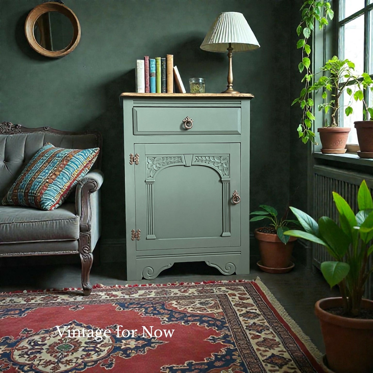 Old Charm Oak Cabinet