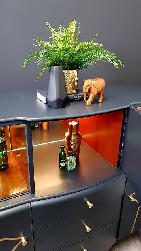 "Bergen", Mid Century Drinks Cabinet, Beautility Sideboard, Vintage.