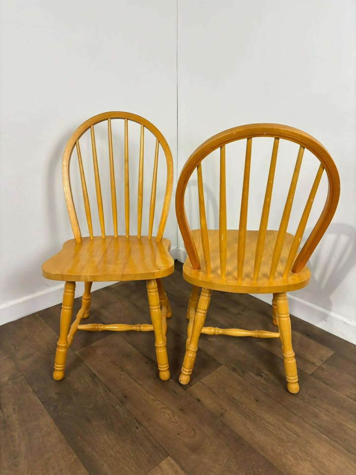 A Pair of Contemporary Hoop Spindle Back Chairs
