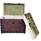19th Century Oak & Metal Banded Silver Chest
