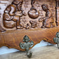 Coat Rack Vintage French Carved Oak Wall Mounted 6 Hooks Rack Hanger LOT 6205