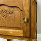 Pair of Bedside Tables Vintage French Louis Oak Nightstands Cabinets LOT 6297
