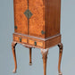Queen Anne Figured Walnut Cocktail Cabinet / Drinks Cabinet