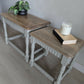 Refinished Oak Side Tables – Natural Wood & Warm Stone