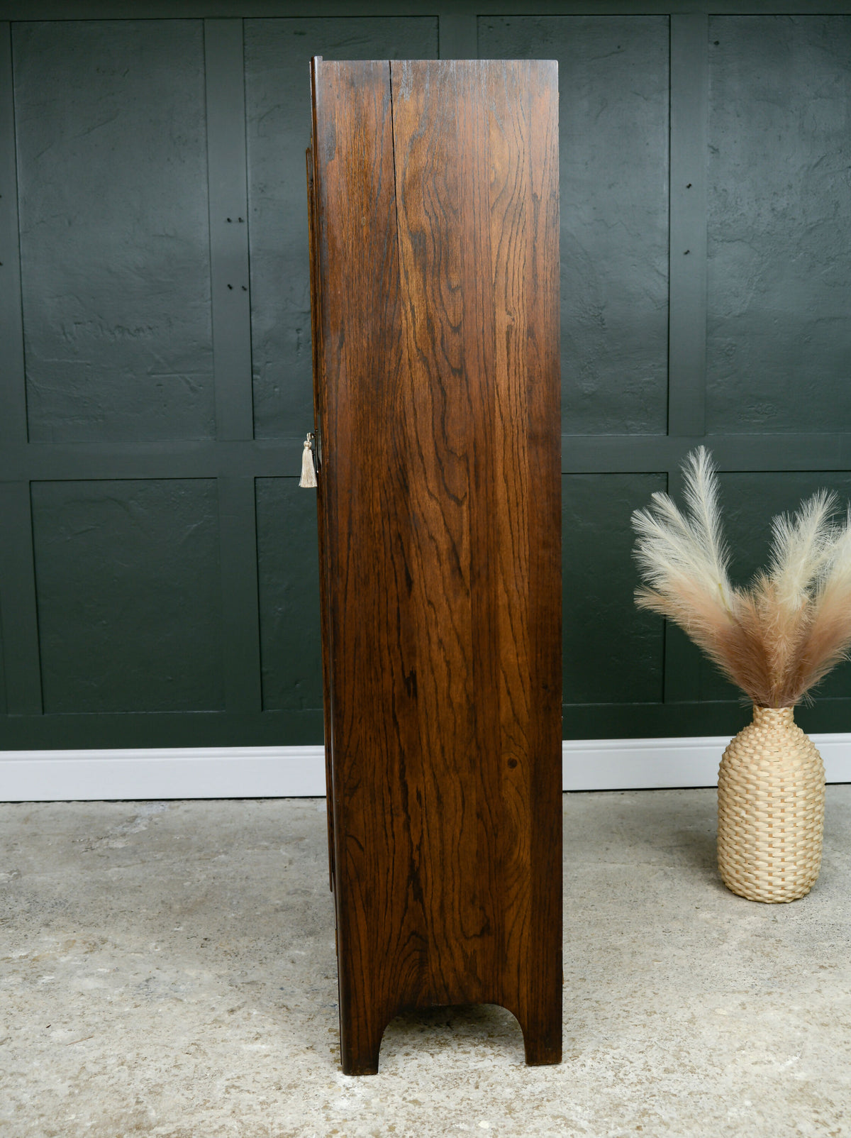 Vintage Oak Gentlemans Wardrobe - 1930s - 1940s