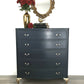 Black Louis chest of drawers in dark grey