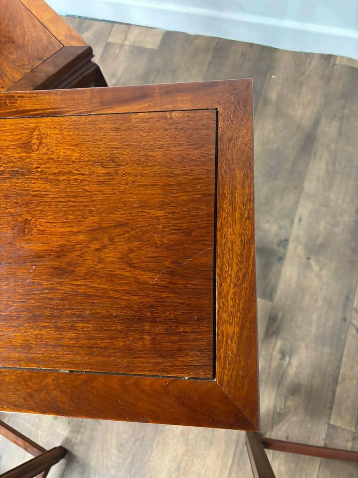 Reproduction Oriental Style Hardwood Nest Of Four Tables