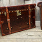 English handmade vintage luxury leather trunk - storage chest - rustic style
