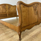 Bed Vintage French Louis XVI Double Bed Frame Oak Carved Headboard LOT 6459