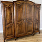 Wardrobe Vintage French Louis XVI Style Four Door Oak Carved Armoire LOT 6454