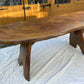 Natural elm slab coffee table